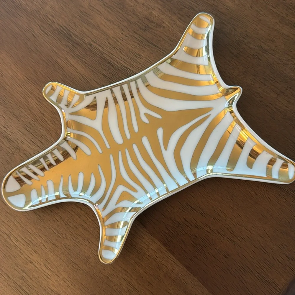 Jonathan Adler Zebra Stacking Dish in Gold
